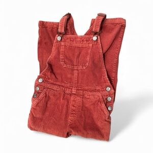 Mini Boden Girls Corduroy Overalls - Rust Color Size 7-8 Years